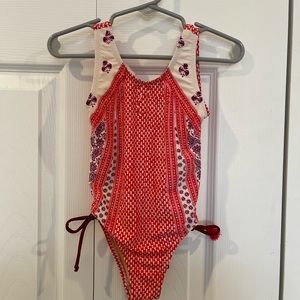 Pink Chicken swimsuit 2t